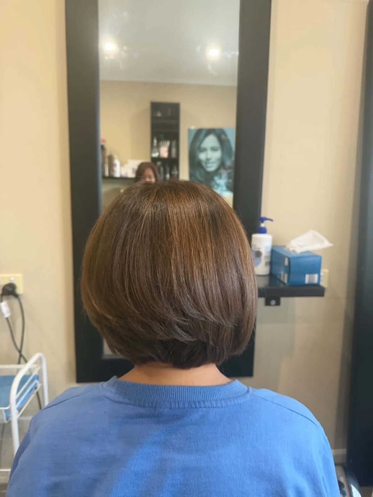 After bob haircut