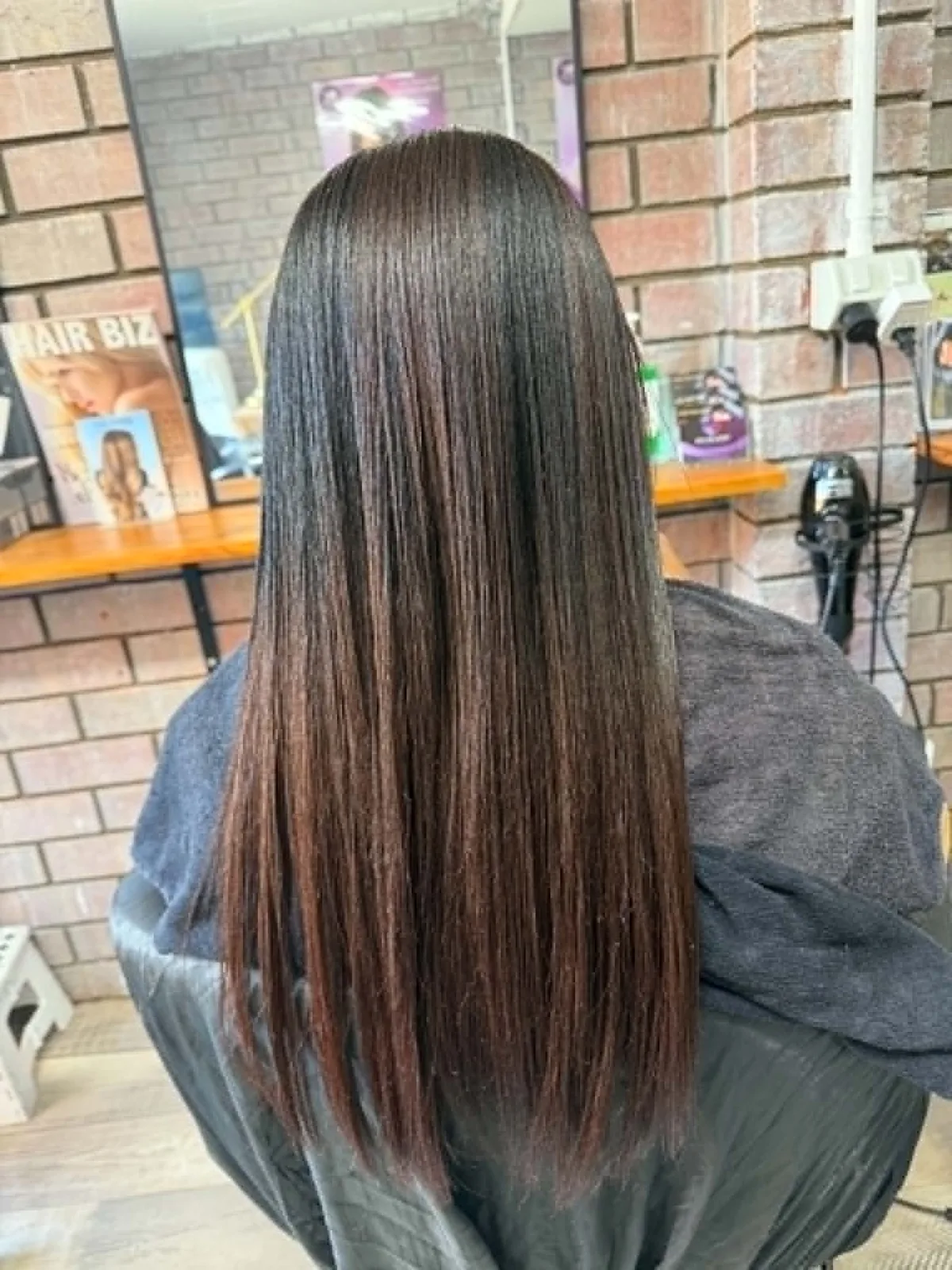 After textured hair straightening