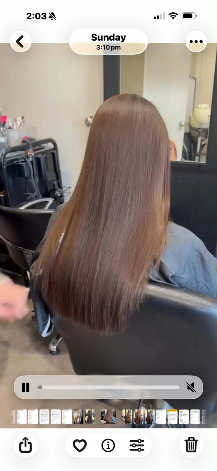 After long brunette smoothing