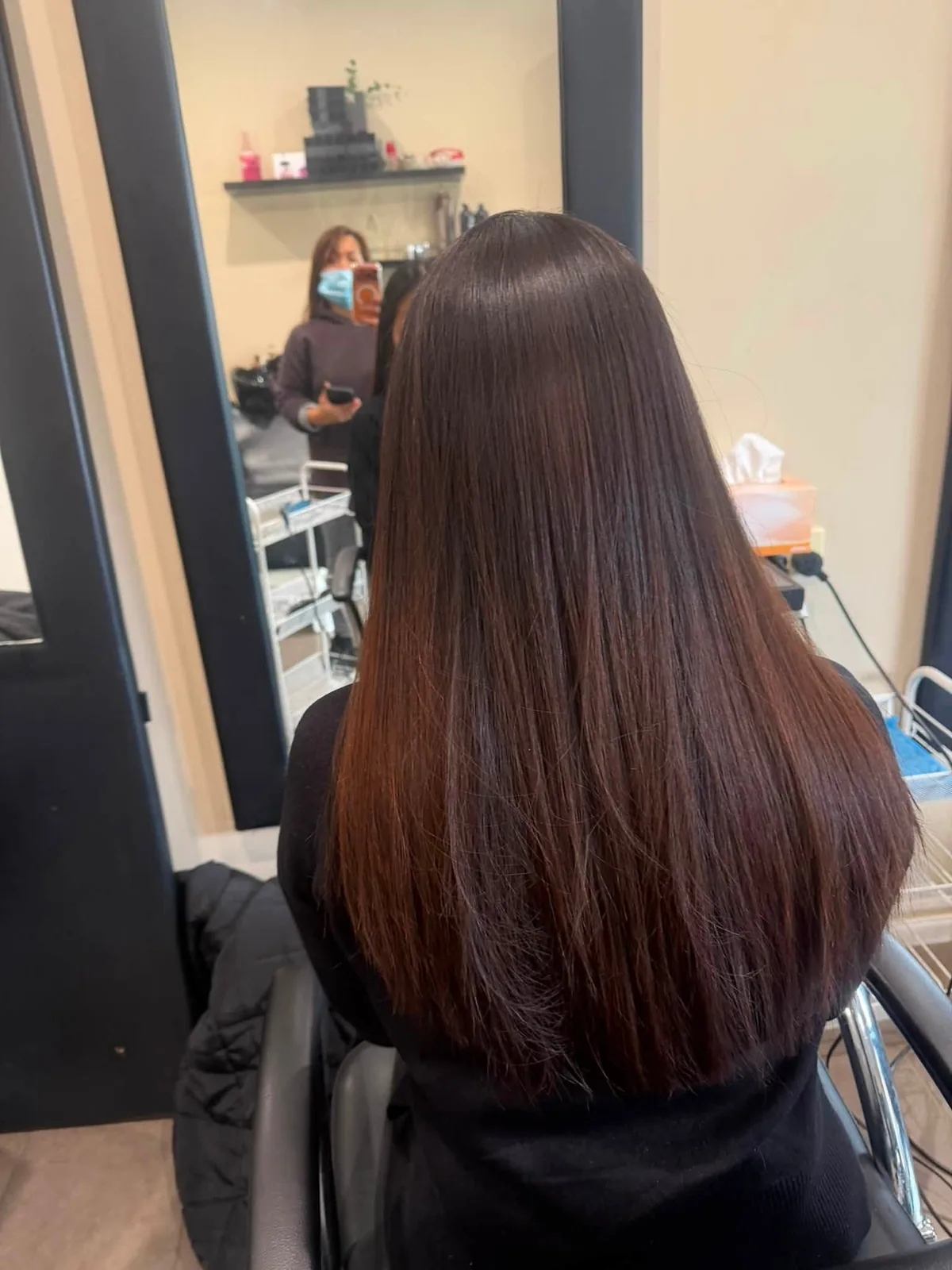 After smoothing and colour finish