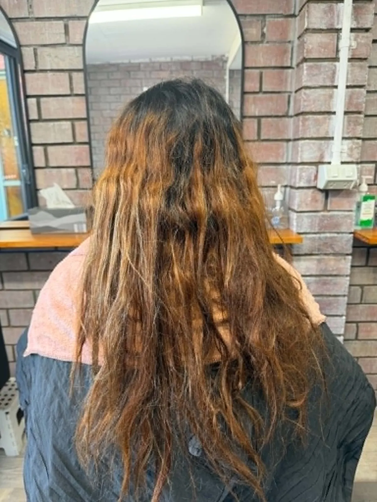Before long warm hair smoothing