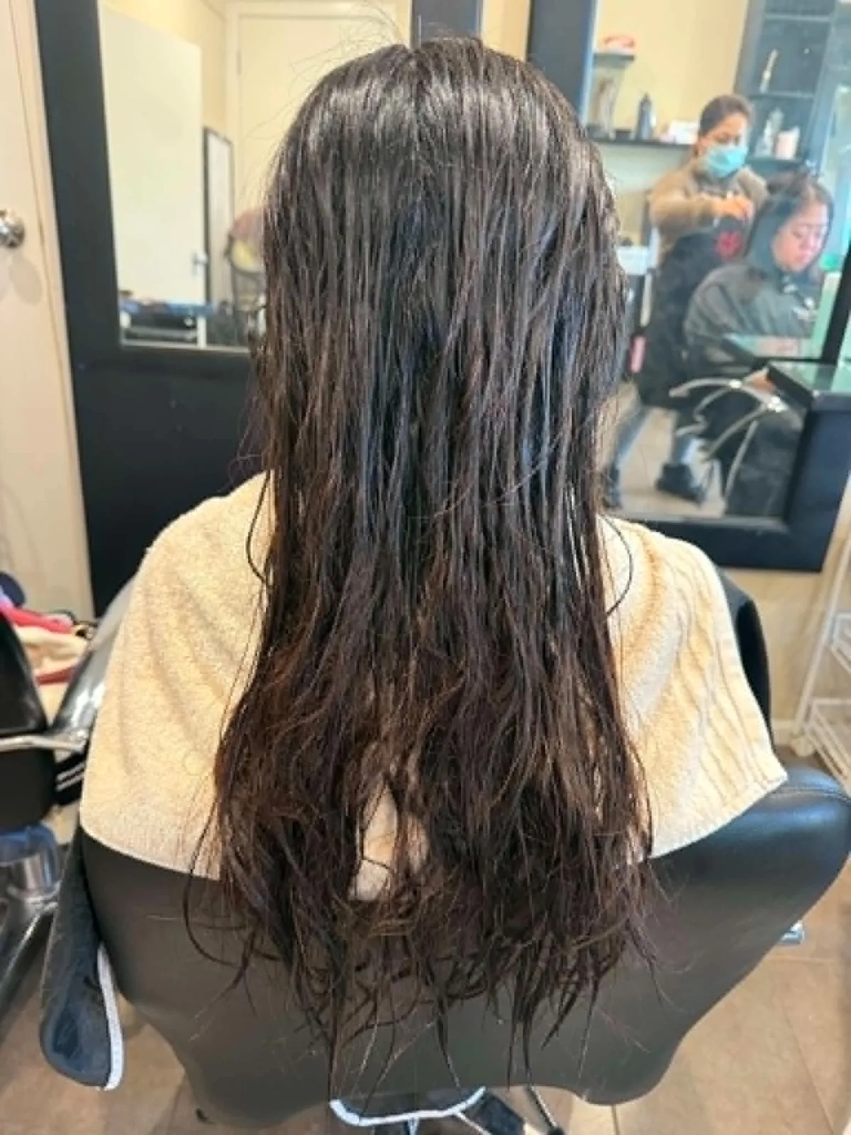 Before long brunette smoothing