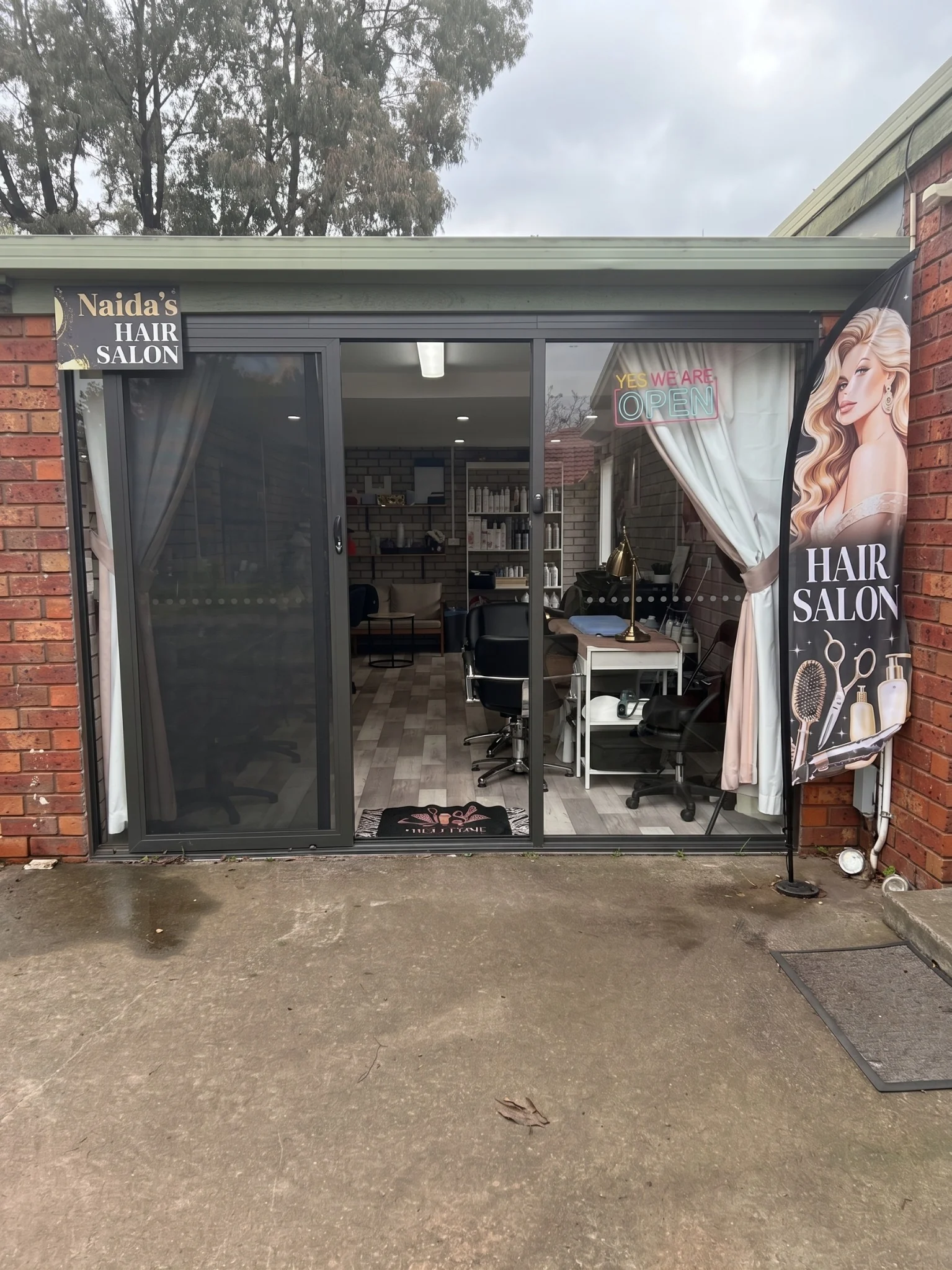 Exterior of Naida's Hair Salon in Melton West