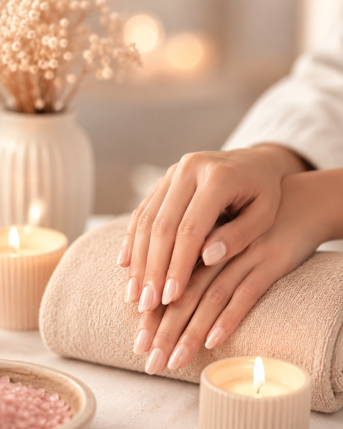 Relaxing manicure and nails treatment