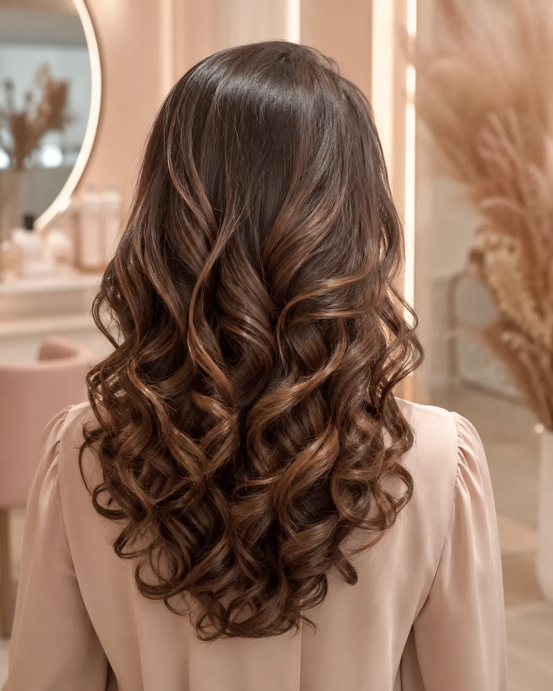 Elegant curled styling result